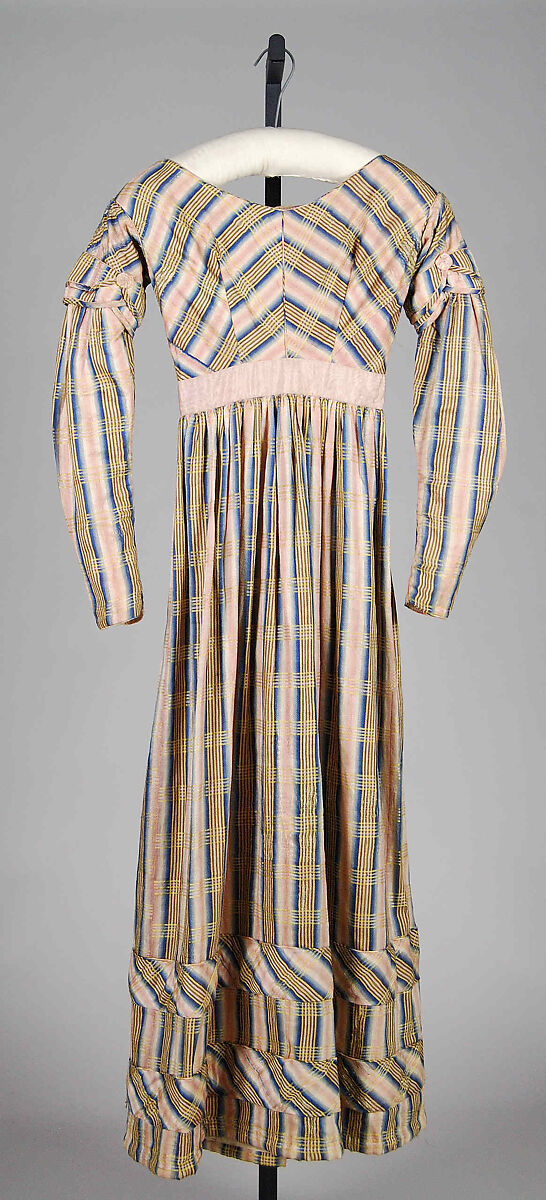 Afternoon dress, Silk, wool, British 