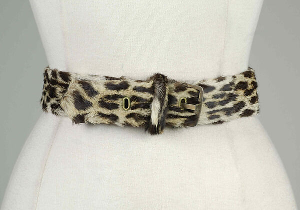 Belt, Fur, leather, American 