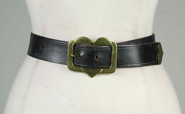 Belt, Possibly Phelps (American, founded 1940), Leather, metal, American 