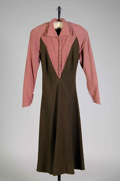 Dress, Elizabeth Hawes (American, Ridgewood, New Jersey 1903–1971 New York), Wool, American 