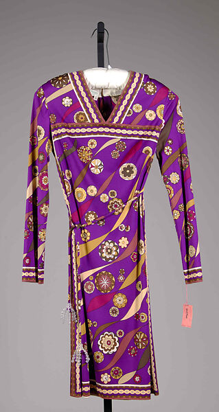 Dress, Emilio Pucci (Italian, Florence 1914–1992), Silk, beads , Italian 