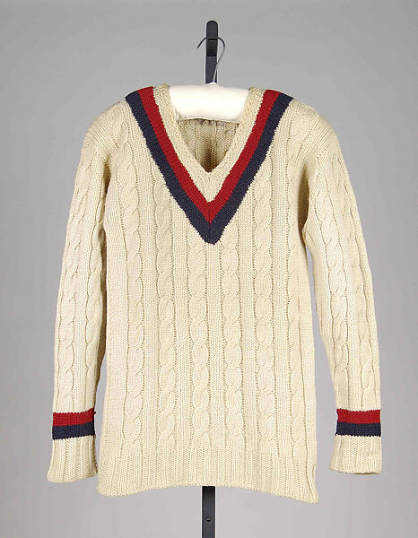 Tennis sweater, Attributed to Brooks Brothers (American, founded 1818), Wool, American 