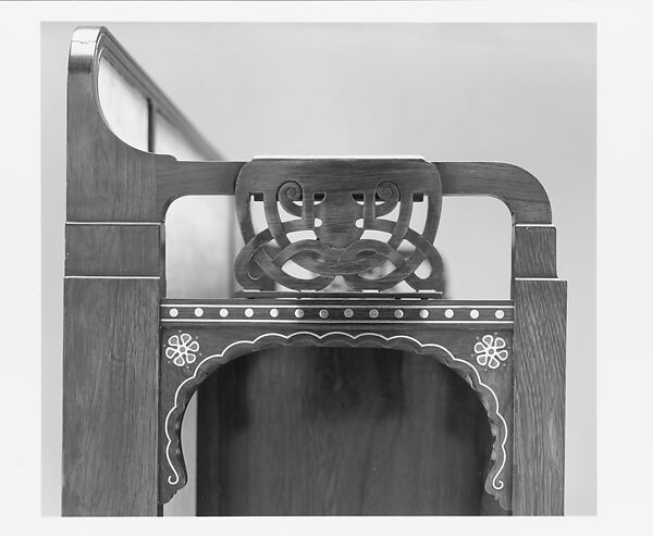 Cabinet, Herter Brothers (German, active New York, 1864–1906), Rosewood (secondary wood: poplar), brass inlay, beveled glass doors, velvet lining., American