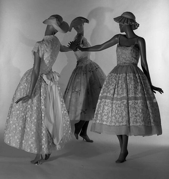 Evening dress, Traina-Norell (American, founded 1941), Linen, silk, leather , American