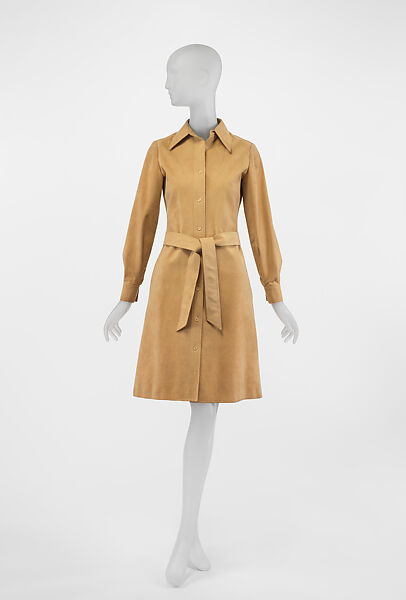 Shirtdress, Halston (American, Des Moines, Iowa 1932–1990 San Francisco, California), Synthetic, American 
