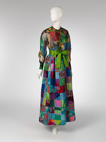 Evening ensemble, (a) Yves Saint Laurent (French, founded 1961), Silk, French 