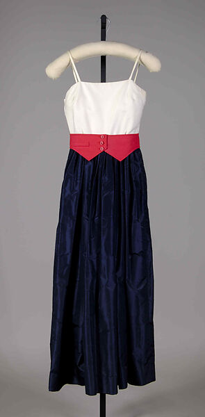 Evening dress, (a, b) Bill Blass (American, Fort Wayne, Indiana 1922–2002 New Preston, Connecticut), Cotton, silk, linen, American 