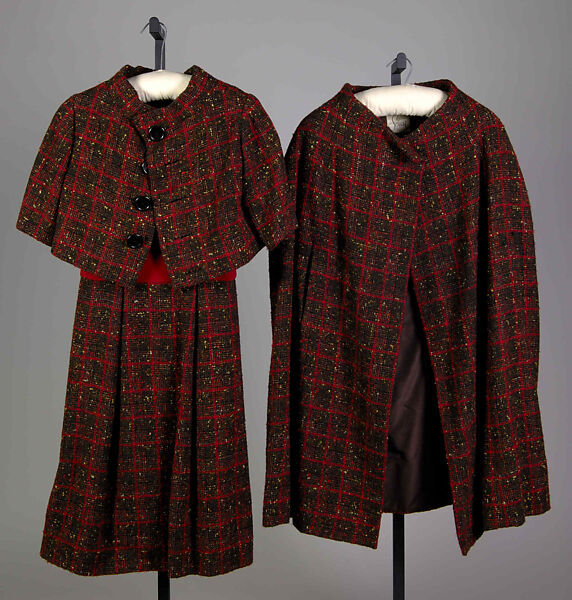 Ensemble, Arnold Scaasi (American, born Montreal, Canada, 1931–2015), Wool, silk, American 