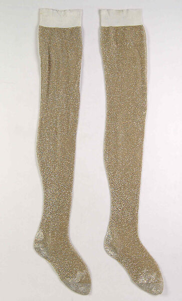 Evening stockings, Metallic, cotton, American 