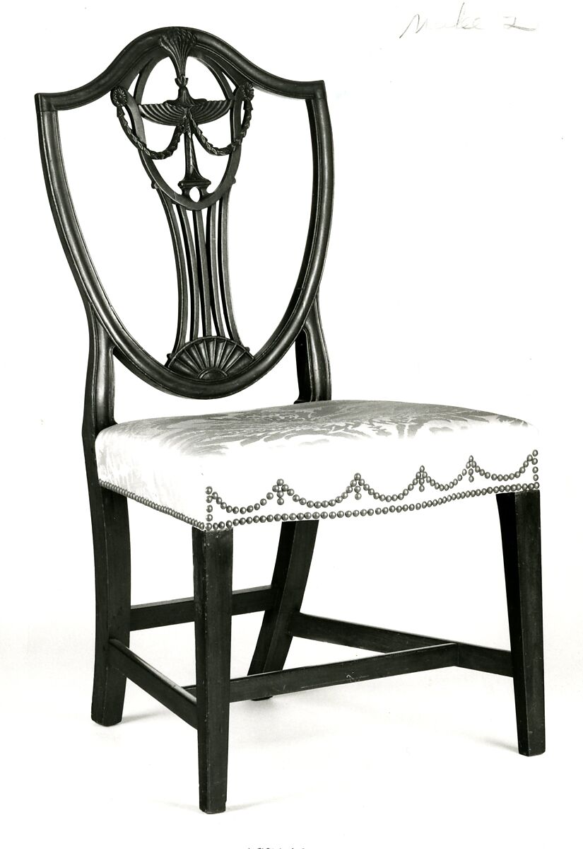 Side Chair, Mahogany, maple, American 