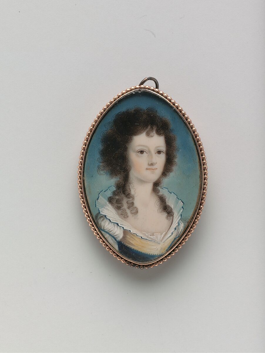 Mrs. James Bleecker (Sarah Bache), John Ramage (Ireland ca. 1748–1802 Montreal), Watercolor on ivory, American 