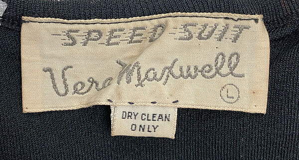 "Speed Suit", Vera Maxwell (American, 1901–1995), Synthetic, American