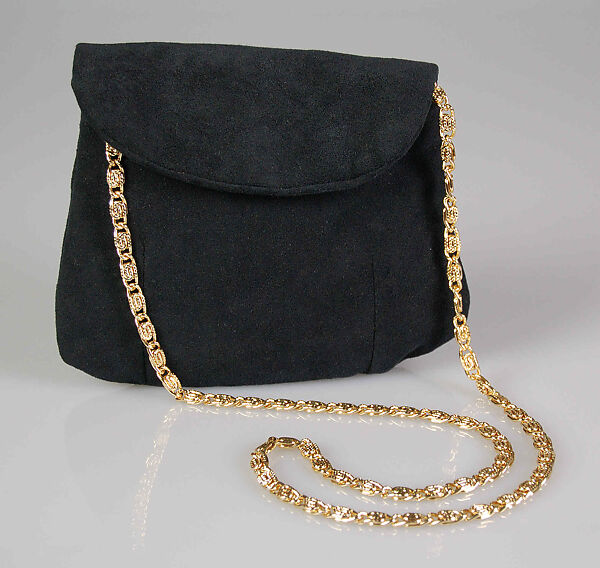Evening shoulder bag, Vera Maxwell (American, 1901–1995), Synthetic, metal, American 