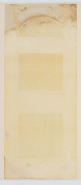 Design for a landscape window, Louis C. Tiffany (American, New York 1848–1933 New York), Watercolor on paper mounted on board, American