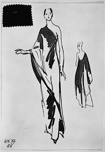 Evening ensemble, Madame Grès (Germaine Émilie Krebs) (French, Paris 1903–1993 Var region), Silk, French