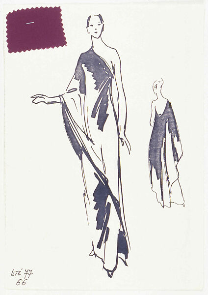 Evening ensemble, Madame Grès (Germaine Émilie Krebs) (French, Paris 1903–1993 Var region), Silk, French
