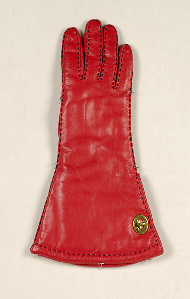 Gauntlets, Bonnie Cashin (American, Oakland, California 1908–2000 New York), Leather, metal, synthetic, American 