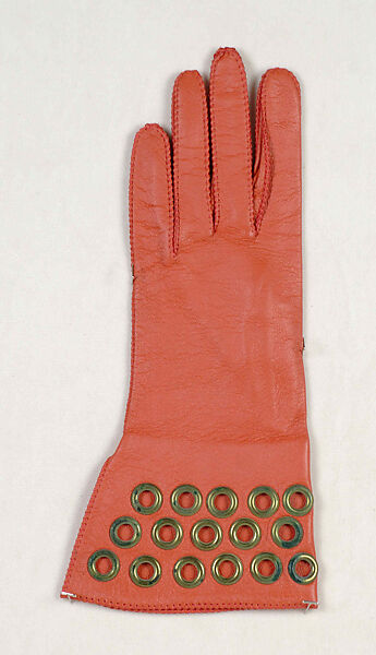 Gauntlets, Bonnie Cashin (American, Oakland, California 1908–2000 New York), Leather, metal, American 