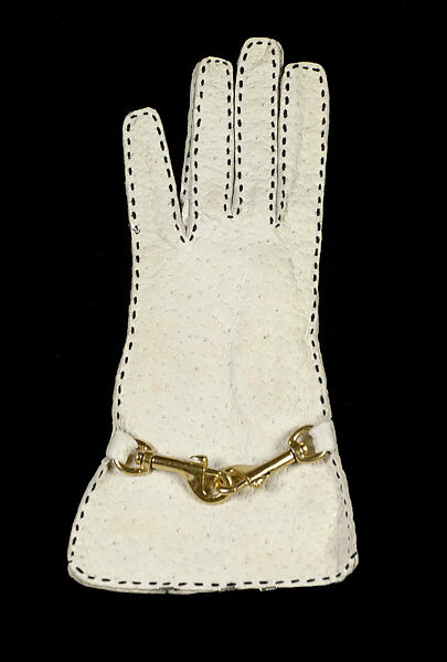Gloves, Bonnie Cashin (American, Oakland, California 1908–2000 New York), Leather, metallic, American 