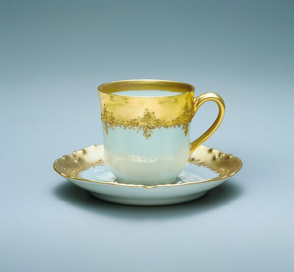 Demitasse Cup and Saucer, Onata North Fitts (1871–1946), Porcelain 