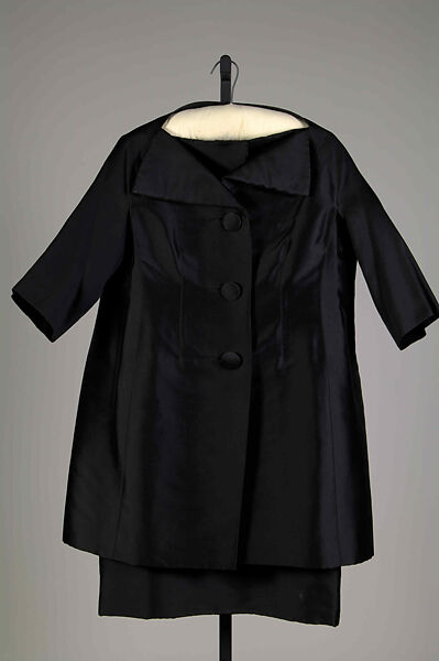 Evening ensemble, House of Balenciaga (French, founded 1937), Silk, probably French 