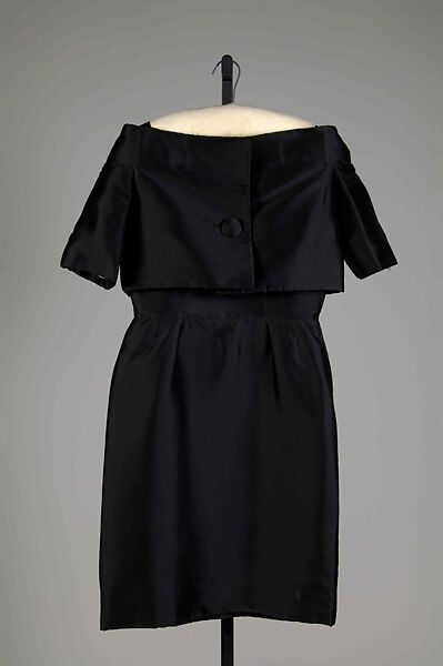 Evening ensemble, House of Balenciaga (French, founded 1937), Silk, probably French