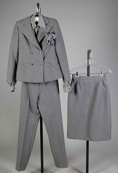 Suit, James Galanos (American, Philadelphia, Pennsylvania, 1924–2016 West Hollywood, California), Wool, silk, American 