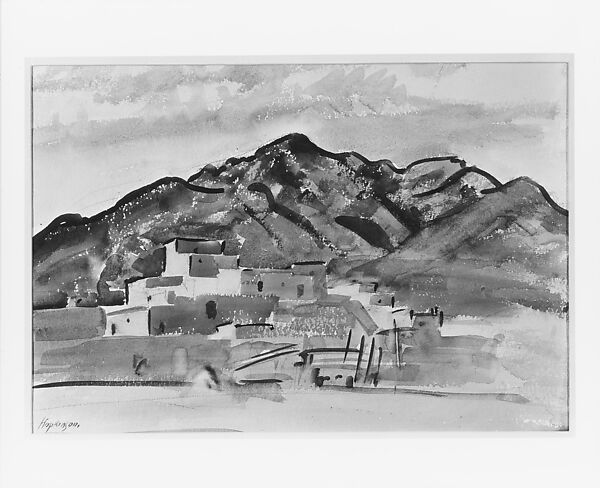 Taos, Charles Hopkinson (1869–1962), Watercolor on paper, American 