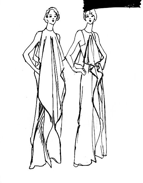 Evening dress, Madame Grès (Germaine Émilie Krebs) (French, Paris 1903–1993 Var region), Silk , French