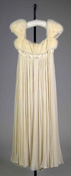 Evening dress, Sarmi, Silk, fur, American 