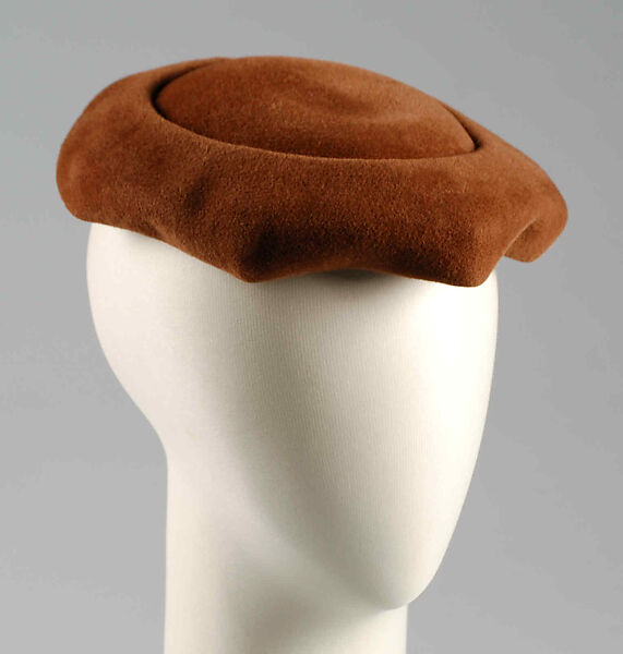 Hat, House of Balenciaga (French, founded 1937), Wool, French 