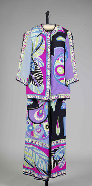 Evening pantsuit, Emilio Pucci (Italian, Florence 1914–1992), Silk, Italian 