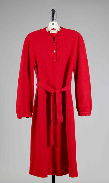 Dress, Halston (American, Des Moines, Iowa 1932–1990 San Francisco, California), Wool, American 