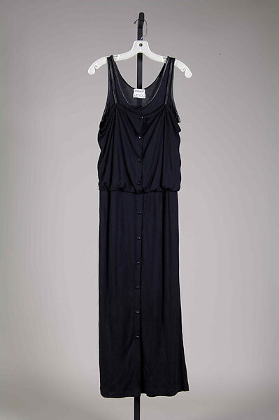 Dress, Ronaldus Shamask (American, born Holland, 1945), Silk, leather, American 