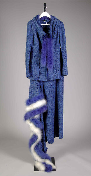 Suit, Yohji Yamamoto (Japanese, born Tokyo, 1943), Wool, feathers, Japanese 