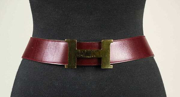 Belt, Hermès (French, founded 1837), Leather, metal, French 