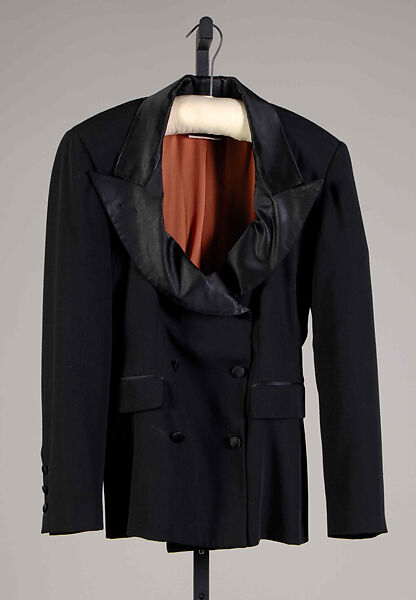 Evening jacket, Jean Paul Gaultier (French, born 1952), Wool, silk, synthetic, French 