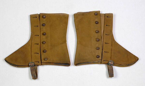 Spats, Leather, metal, British 