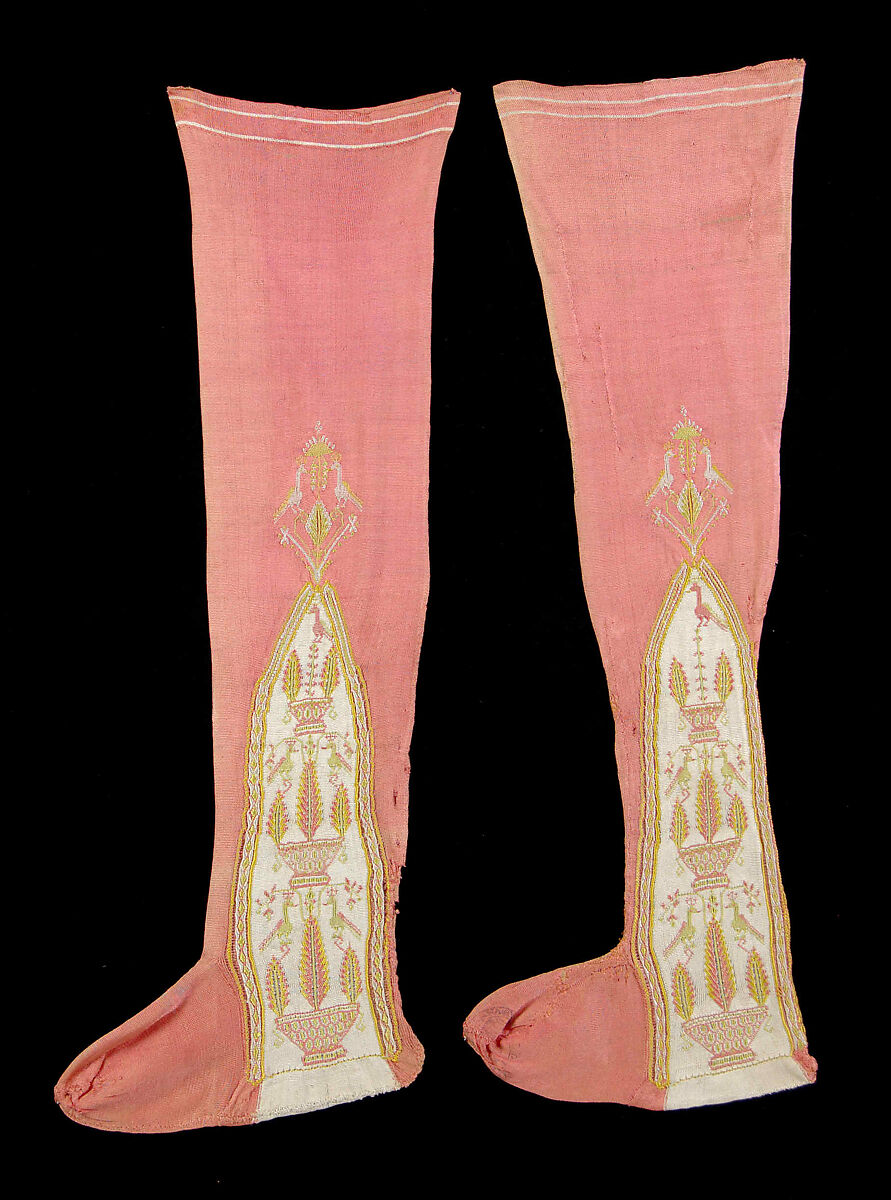 Clocked Silk Stockings (Pink)