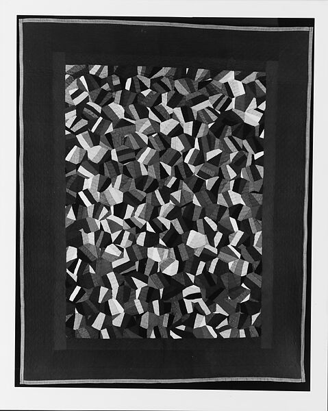 Tumblers Crazy Quilt, Amish maker, Wool and cotton, American