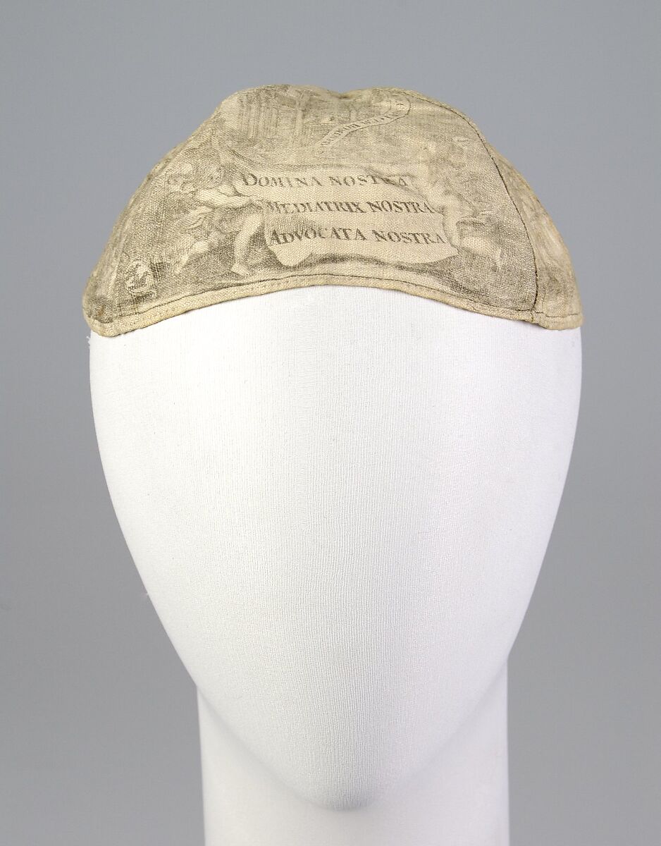 Calot, Linen, probably Italian