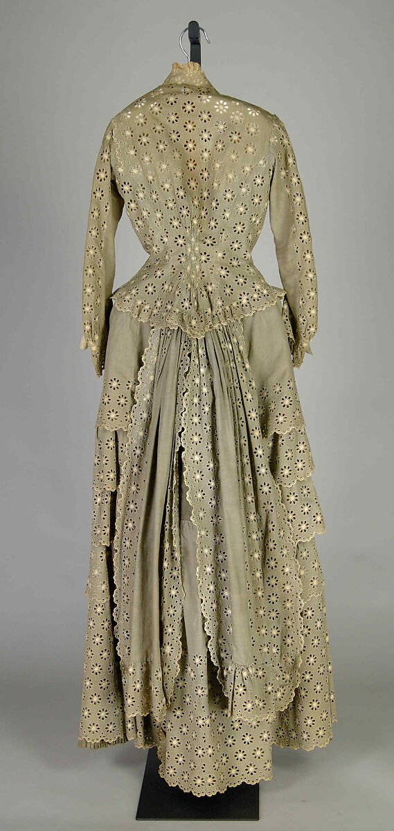 Morning dress, House of Worth (French, 1858–1956), Linen, silk, French