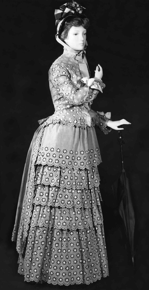 Morning dress, House of Worth (French, 1858–1956), Linen, silk, French