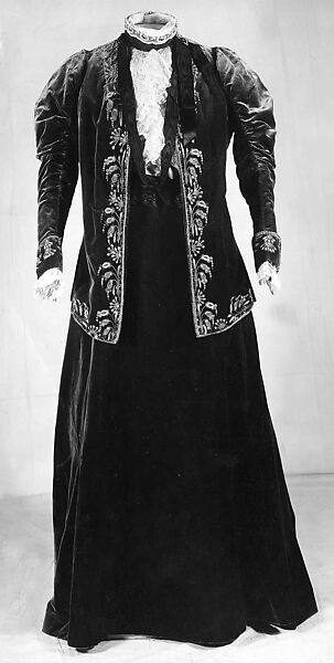 Afternoon dress, House of Worth (French, 1858–1956), Silk, French