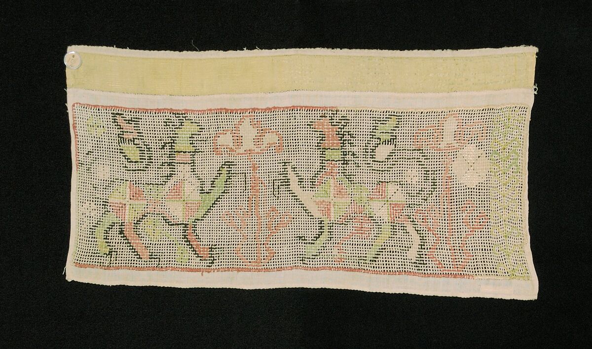 Towel border, Linen, silk, Russian 