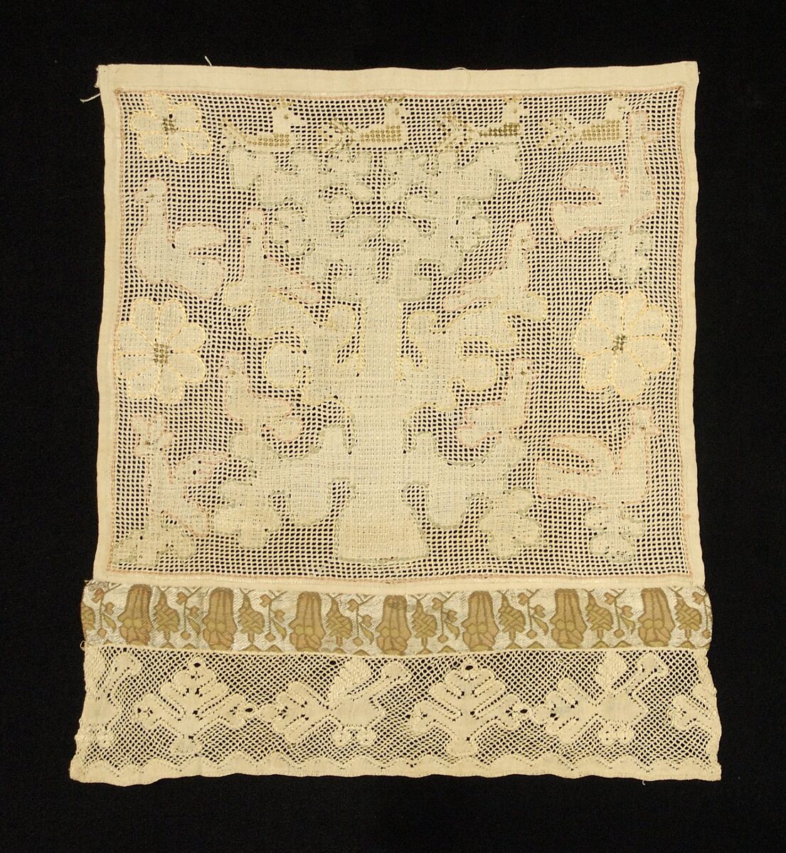 Towel border, Linen, silk, Russian 