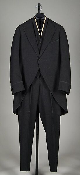 Morning suit, E.W. Emery, Wool, cotton, silk, American 