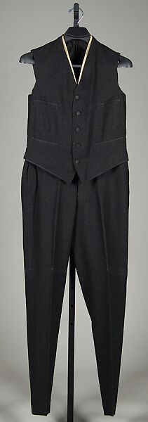 Morning suit, E.W. Emery, Wool, cotton, silk, American