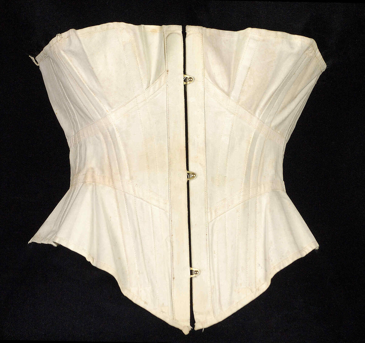 Corset, Langdon, Batcheller &amp; Company (American, founded 1865), Cotton, metal, bone, American 