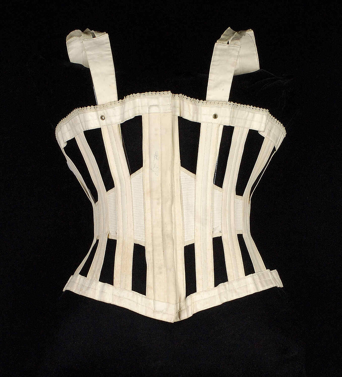 Corset, Worcester Skirt Company (American, 1861–1872), Cotton, metal, American 